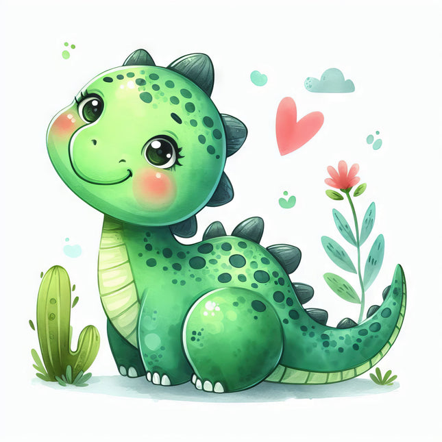 Dinosaur 100% Cotton Fabric Panel Block P1308