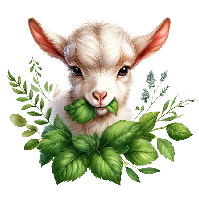 Goat 100% Cotton Fabric Panel Block P1435