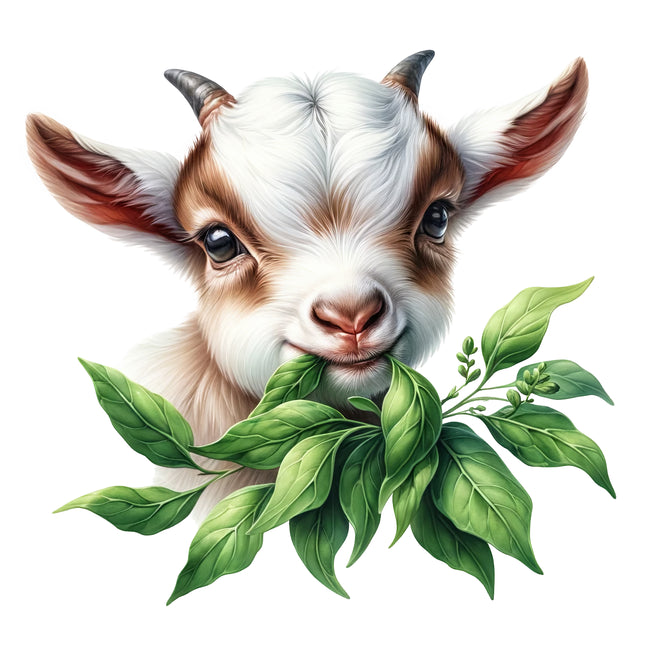 Goat 100% Cotton Fabric Panel Block P1436