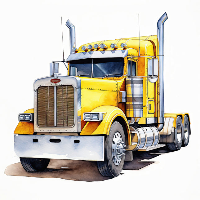 semi truck cotton fabric panel