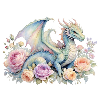 fantasy dragon fabric panel
