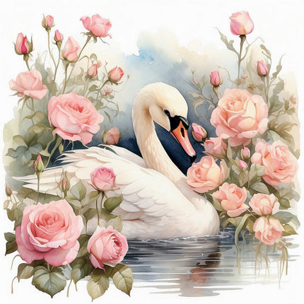 swan quilt square
