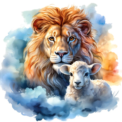 Lion & Lamb 100% Cotton Fabric Panel Block PH1005