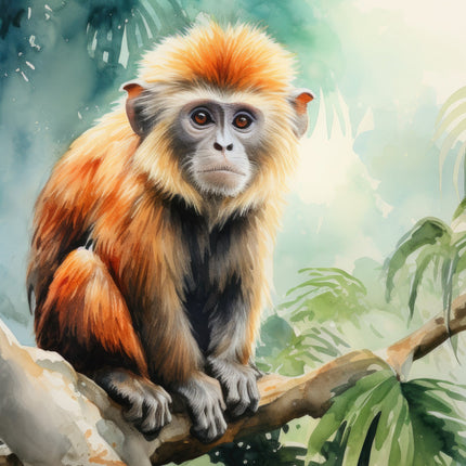 Monkey 100% Cotton Fabric Panel Block Q122