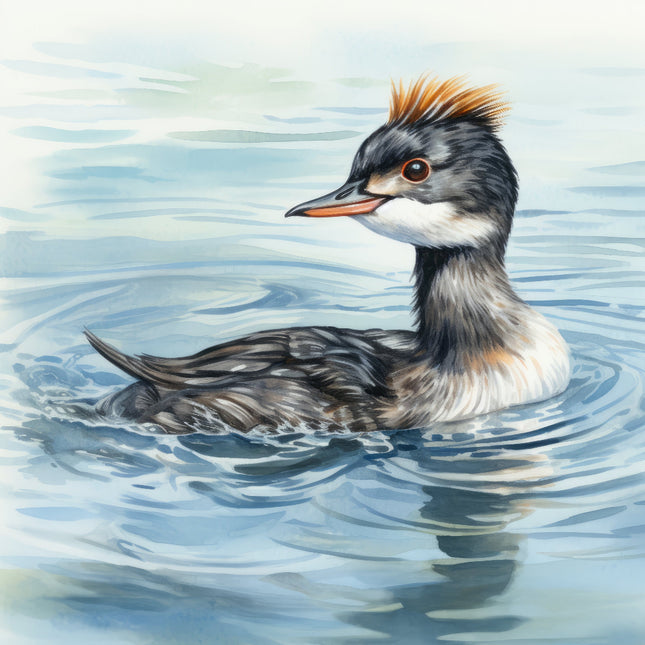 A digitally printed 100% cotton fabric panel featuring a bird