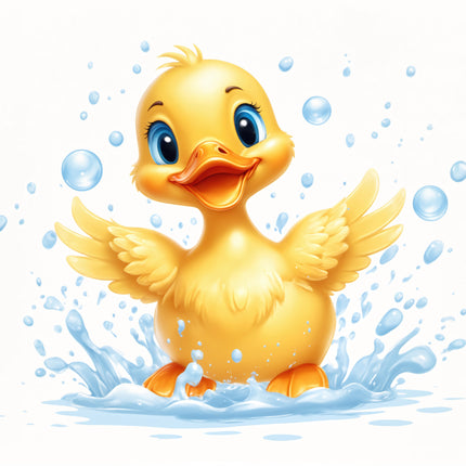 Duck 100% Cotton Fabric Panel Block Q5066