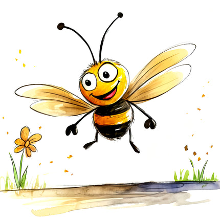 Bee 100% Cotton Fabric Panel Block R104