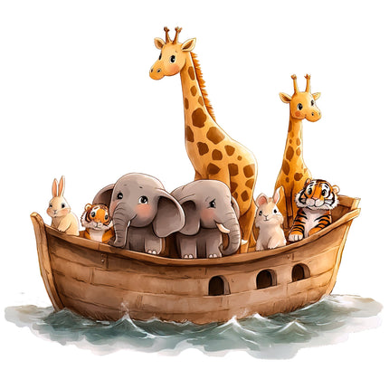 Noah's Ark 100% Cotton Fabric Panel Block R14333