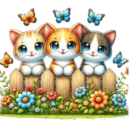 cat quilt panel