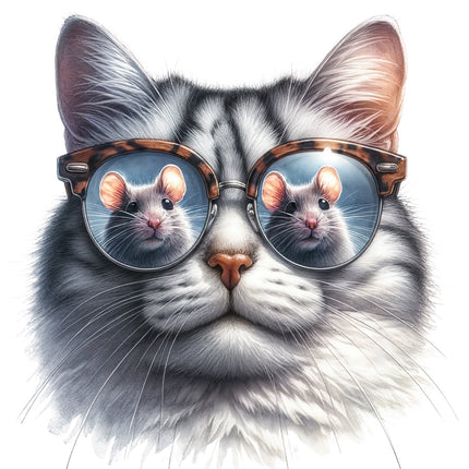 cat wearing sunglasses fabric panel