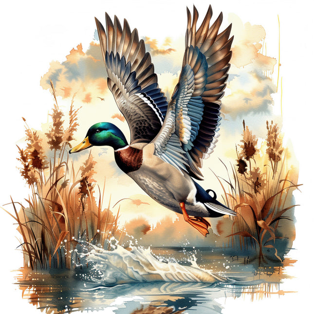 mallard duck fabric panel