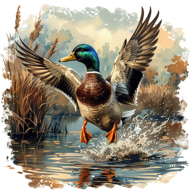 mallard duck fabric panel