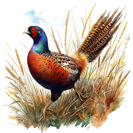 Pheasant 100% Cotton Fabric Panel Block R2031