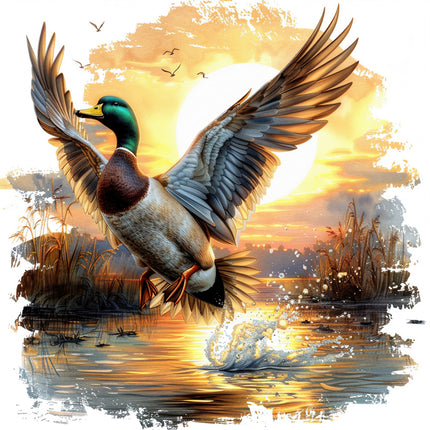 mallard duck fabric panel