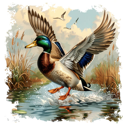 Mallard Duck 100% Cotton Fabric Panel Block R2070