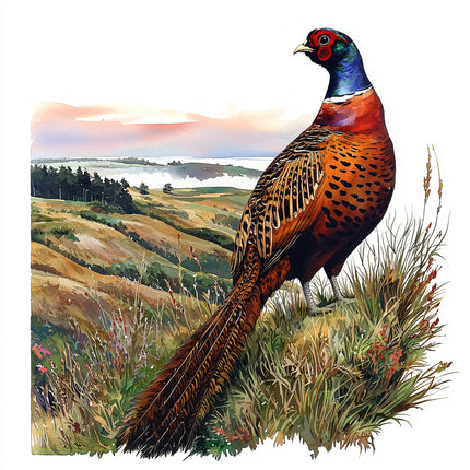 Pheasant 100% Cotton Fabric Panel Block R2093