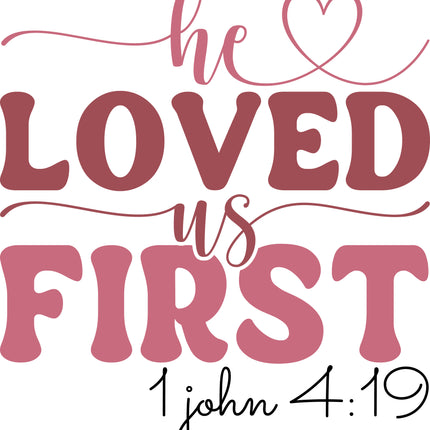 John 4:19 Love 100% Cotton Fabric Panel Block R2168
