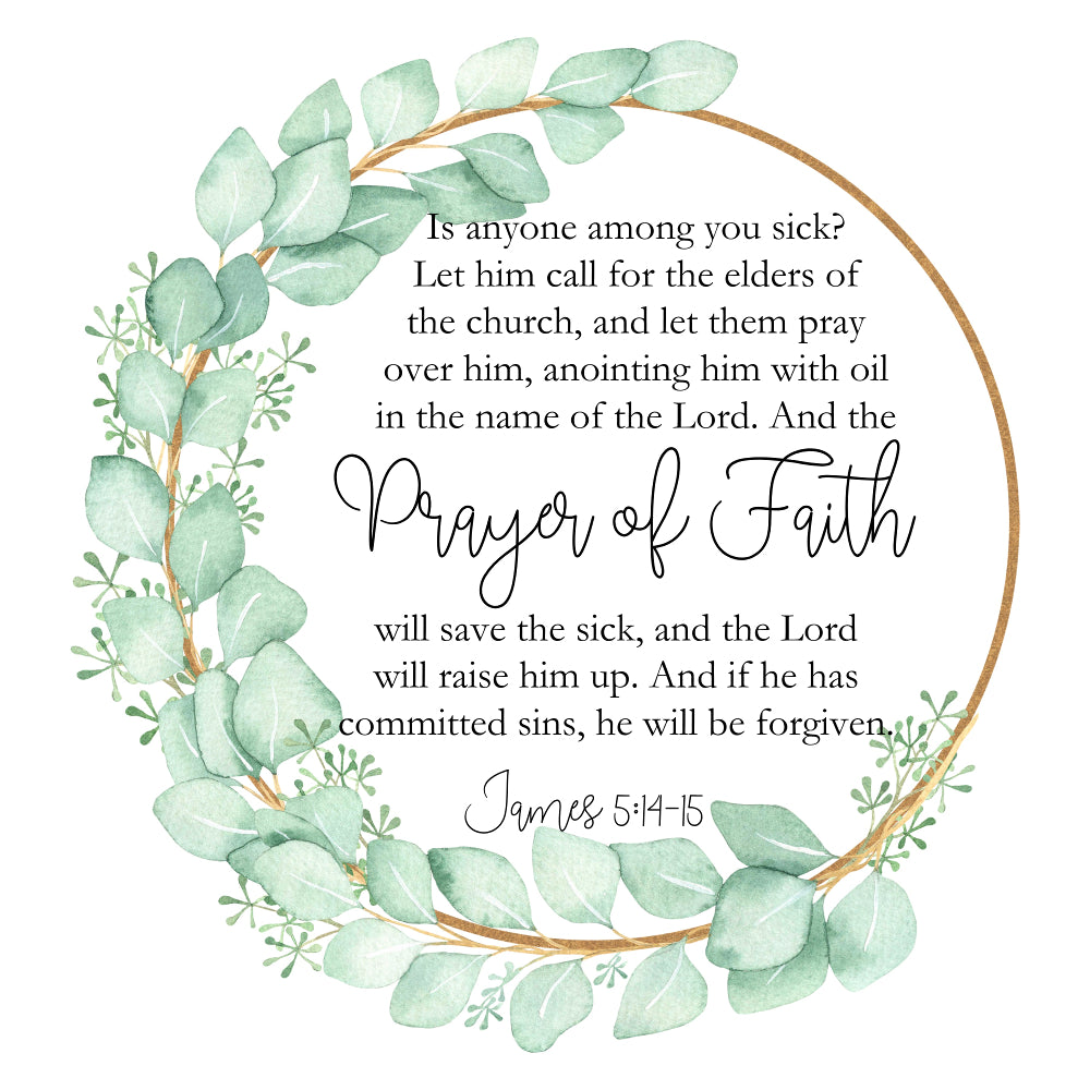 James 5:14-15 Scripture 100% Cotton Fabric Panel Block | Quilting Sewi ...