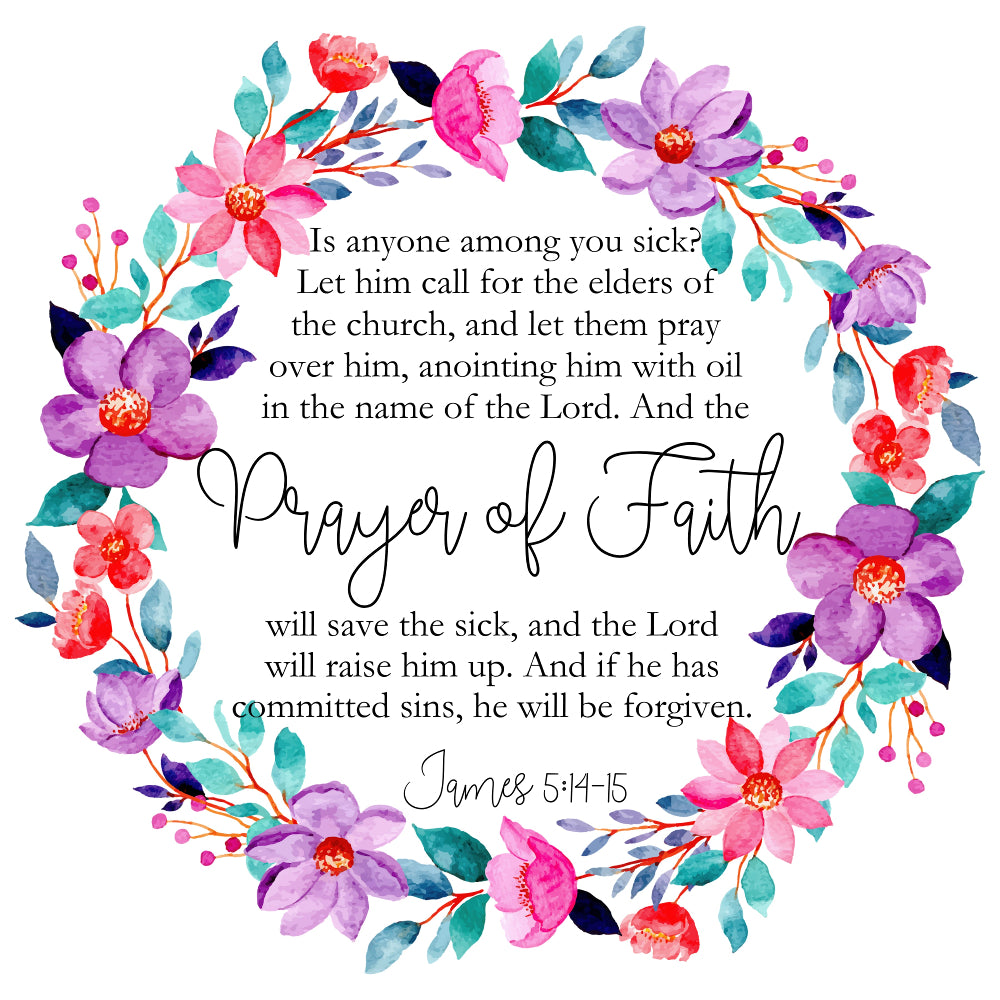 James 5:14-15 Scripture 100% Cotton Fabric Panel Block | Quilting Sewi ...
