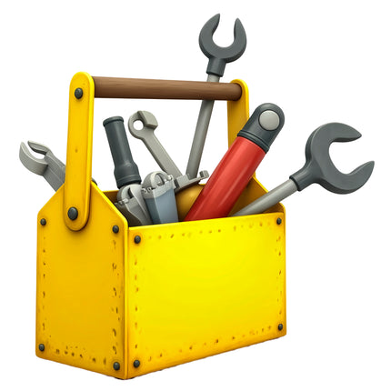 Construction Tool Box 100% Cotton Fabric Panel Block R25021