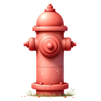 Fire Hydrant 100% Cotton Fabric Panel Block R29900