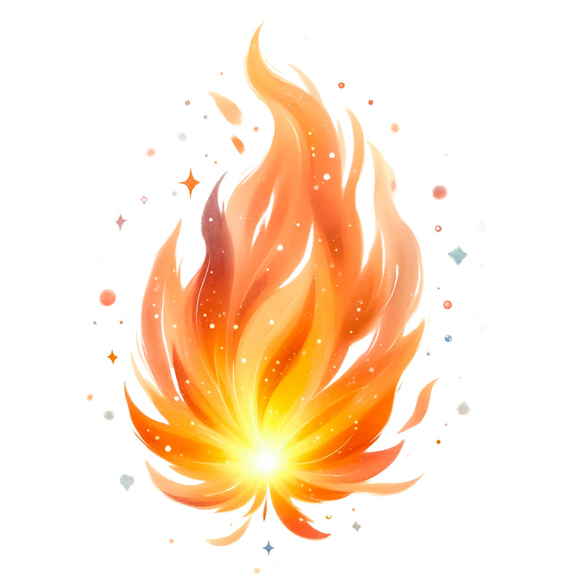 Fire Flames 100% Cotton Fabric Panel Block R30100