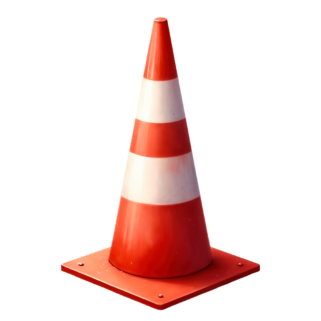Construction Cone 100% Cotton Fabric Panel Block R30800