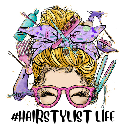 Hairstylist Life 100% Cotton Fabric Panel Block R445