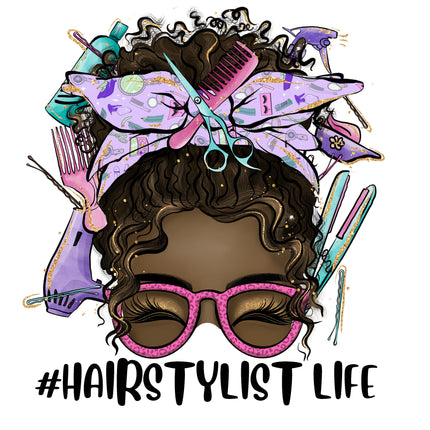 Hairstylist Life 100% Cotton Fabric Panel Block R446