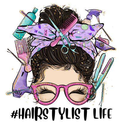 Hairstylist Life 100% Cotton Fabric Panel Block R447
