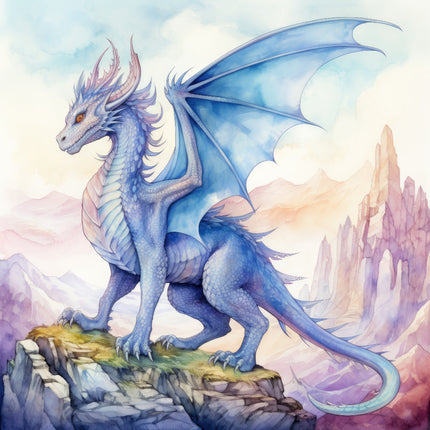 Dragon 100% Cotton Fabric Panel Block Quilt Square R5673