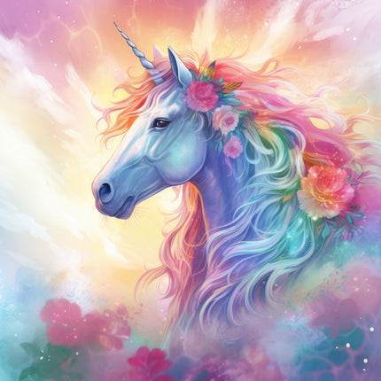 Unicorn 100% Cotton Fabric Panel Block R5692