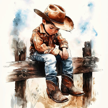 cowboy fabric panel
