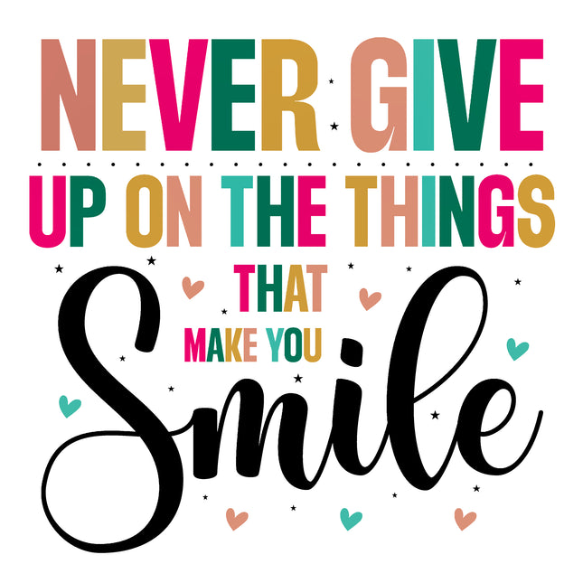 Motivational Positive Quote 100% Cotton Fabric Panel Block S1009