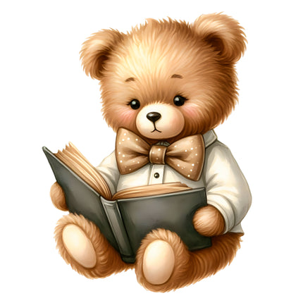 Teddy Bear 100% Cotton Fabric Panel Block S114