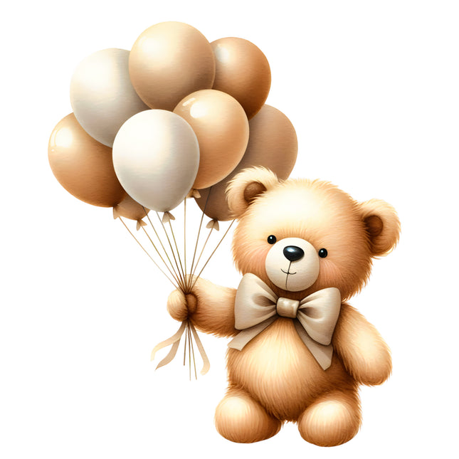 Teddy Bear 100% Cotton Fabric Panel Block S147