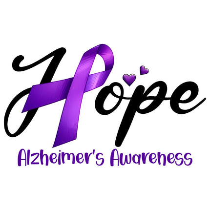 Alzheimer's Awareness Purple Ribbon 100% Cotton Fabric Panel Block S201