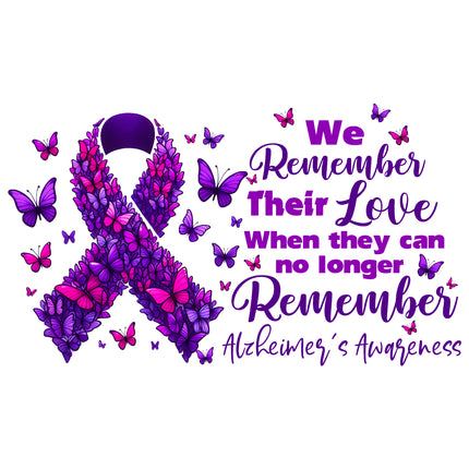 Alzheimer's Awareness Purple Ribbon 100% Cotton Fabric Panel Block S211
