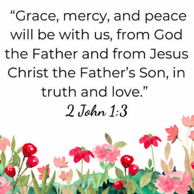 John 1:3 Faith Scripture 100% Cotton Fabric Panel Block S279