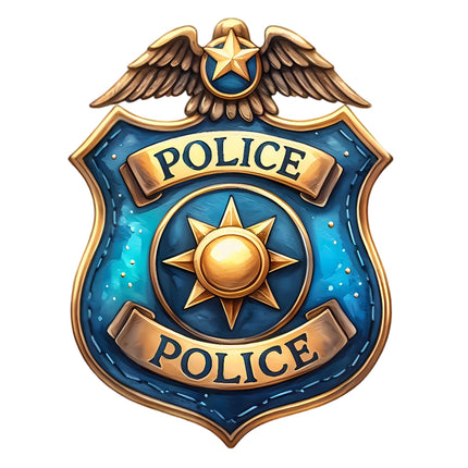 Police 100% Cotton Fabric Panel Block S3050