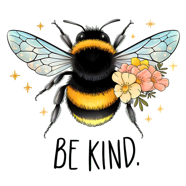 Be Kind Bee 100% Cotton Fabric Panel Block S3060