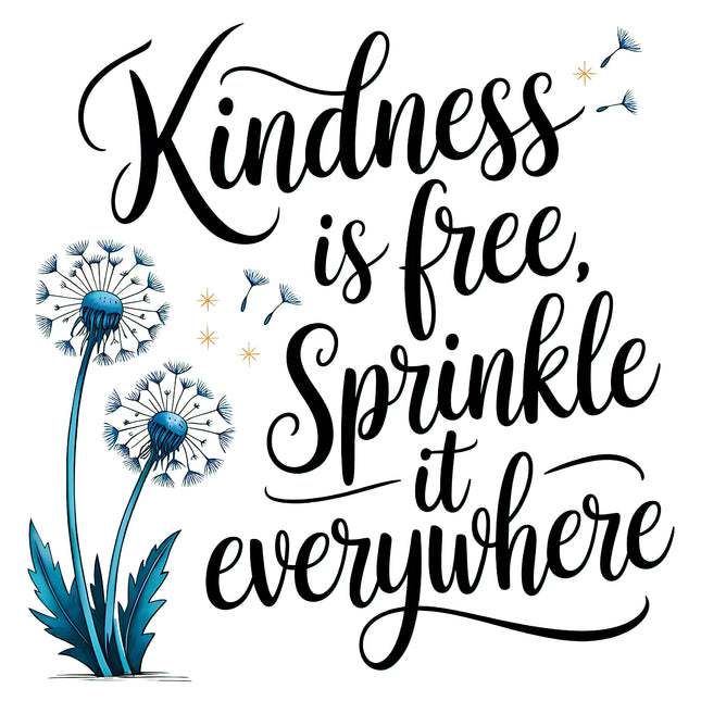 Kind Kindness 100% Cotton Fabric Panel Block S3062