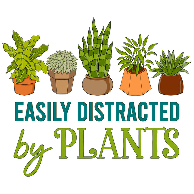 Distracted by Plants 100% Cotton Fabric Panel Block S3102