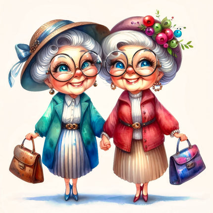 Women Friends 100% Cotton Fabric Panel Block S4131