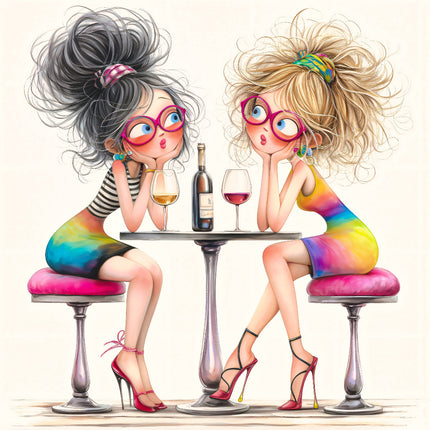 A digitally printed 100% cotton fabric panel of friends