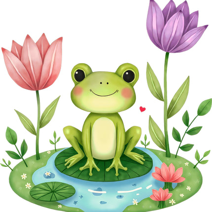 Frog 100% Cotton Fabric Panel Block S4154