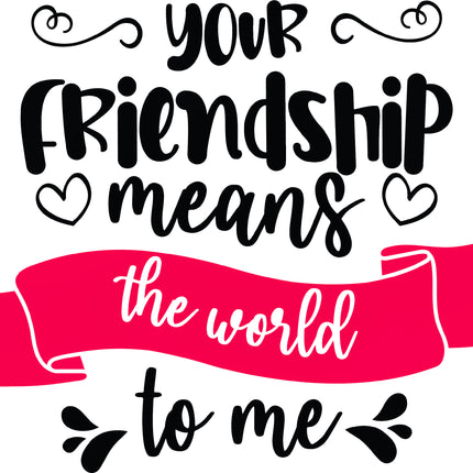 Friend Friendship 100% Cotton Fabric Panel Block S5007