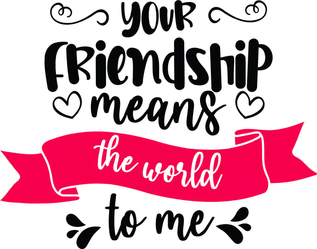 Friend Friendship 100% Cotton Fabric Panel Block S5007