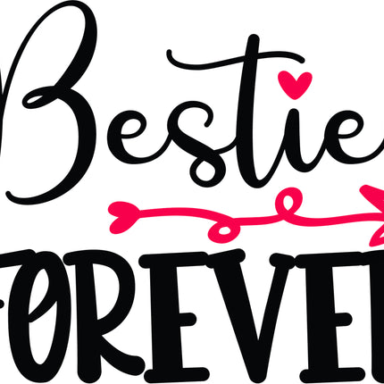 Besties Friendship 100% Cotton Fabric Panel Block S5008