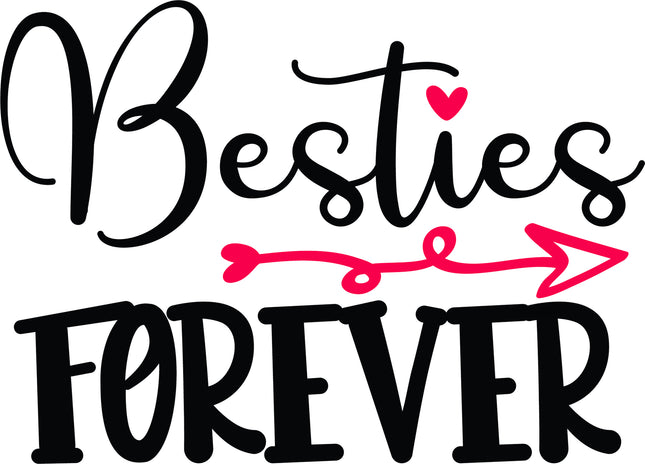 Besties Friendship 100% Cotton Fabric Panel Block S5008